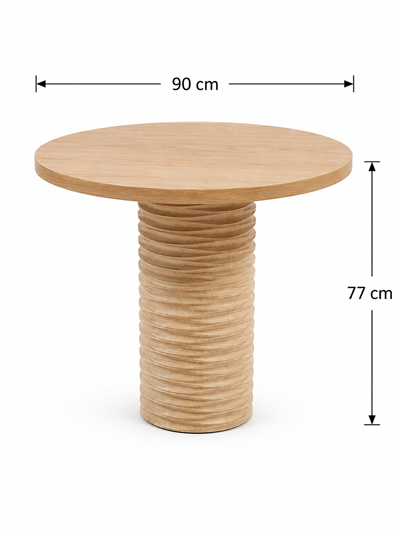 Alberohome Dar Su Yolu Yuvarlak Yemek Masası – 80x80 / 90x90 / 100x100 cm