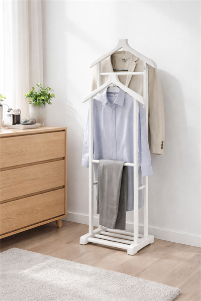 Alberohome Klasik Beyaz Dilsiz Uşak Askılık 50x130 cm