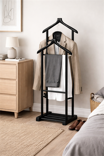 Alberohome Klasik Beyaz Dilsiz Uşak Askılık 50x130 cm