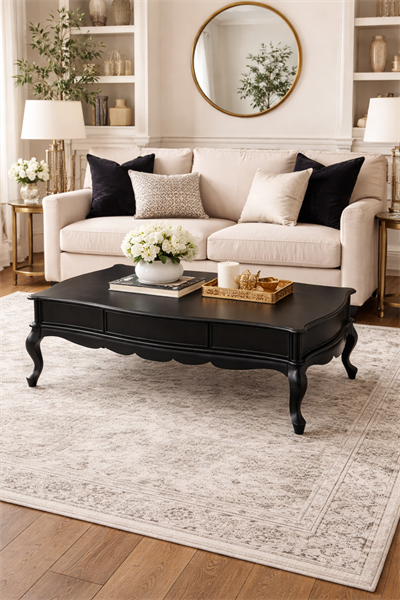 Alberohome Klasik Orta Sehpa 130x89 cm – Zarif ve Geniş Salon Sehpası