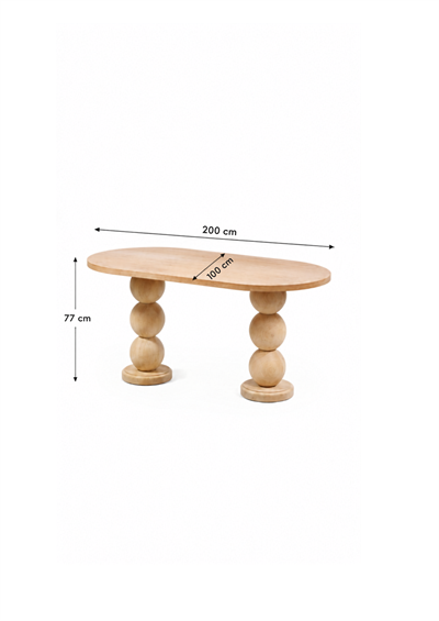 Alberohome Modern Ahşap Yemek Masası 160x90 cm