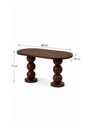 Alberohome Modern Ahşap Yemek Masası 160x90 cm