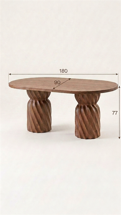 Alberohome Modern Ahşap Yemek Masası 160x90 cm
