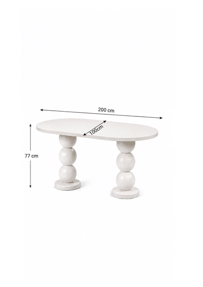 Alberohome Modern Ahşap Yemek Masası 160x90 cm