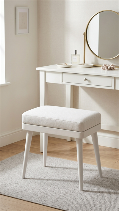 Alberohome Modern Bench Puf 60x40 cm – Minimal Ahşap Ayaklı Puf