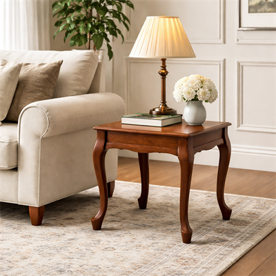 Alberohome Modern Klasik Kare Yan Sehpa 55x55 cm