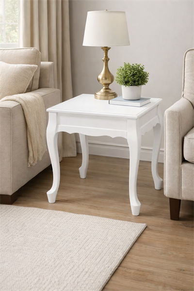 Alberohome Modern Klasik Kare Yan Sehpa 55x55 cm