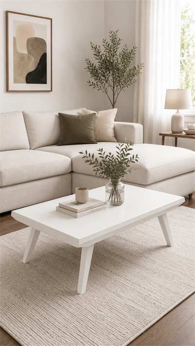Alberohome Modern Orta Sehpa 110x73 cm Ahşap Salon Sehpası