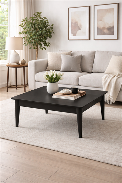 Alberohome Modern  Orta Sehpa 90x90 cm Minimal Salon Sehpası