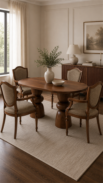 Alberohome Modern Yemek Masası Takımı – 4 Sandalyeli
