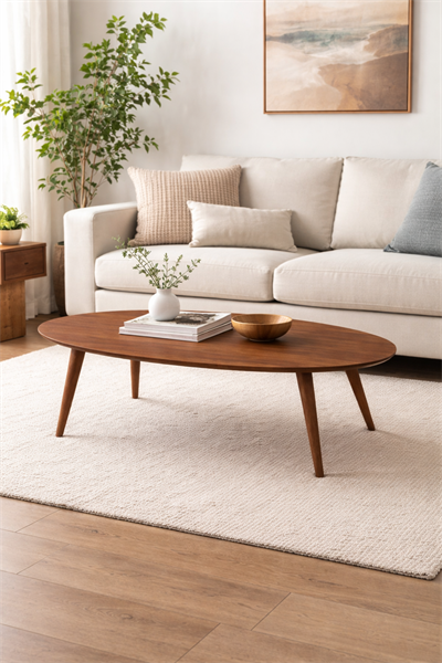 Alberohome Modern Yuvarlak Orta Sehpa 115x41 cm