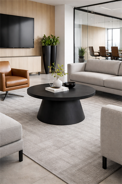 Alberohome Modern Yuvarlak Orta Sehpa 80x48 cm