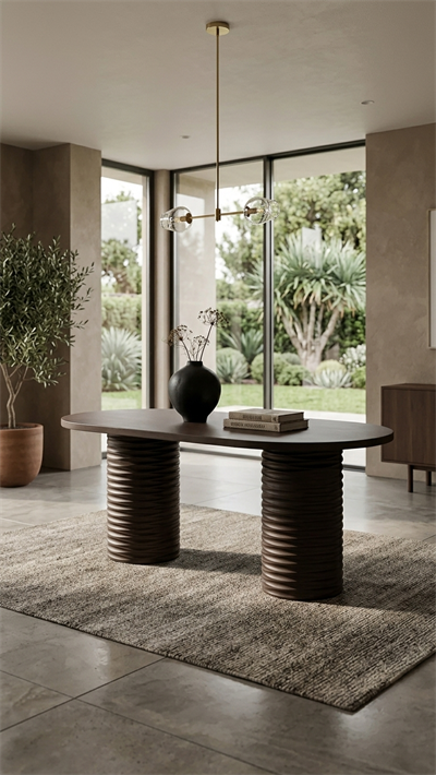 Alberohome Su Yolu Oval Yemek Masası