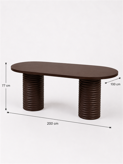 Alberohome Su Yolu Oval Yemek Masası