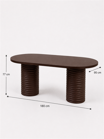Alberohome Su Yolu Oval Yemek Masası