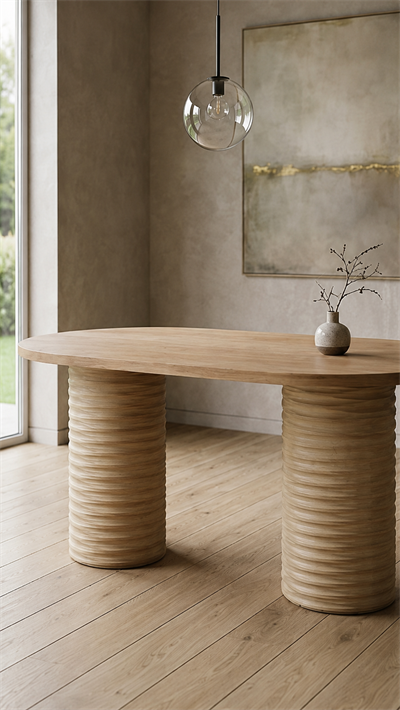 Alberohome Su Yolu Oval Yemek Masası