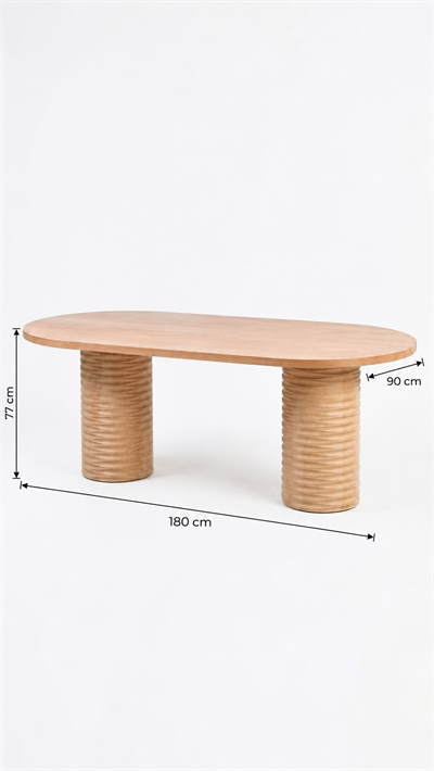 Alberohome Su Yolu Oval Yemek Masası
