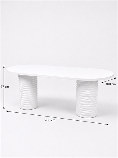 Alberohome Su Yolu Oval Yemek Masası
