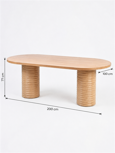 Alberohome Su Yolu Oval Yemek Masası