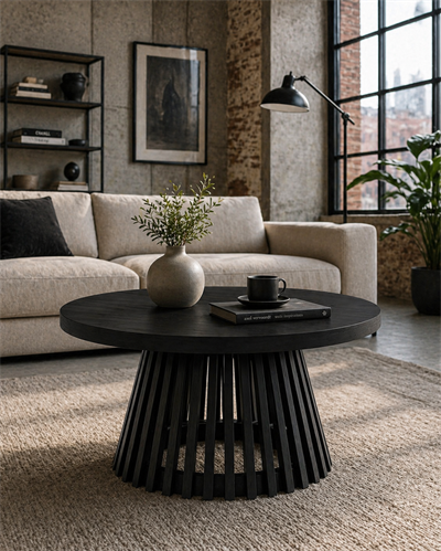 Alberohome Yuvarlak Orta Sehpa 80 cm Modern Tasarım