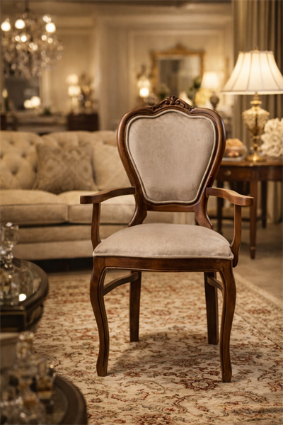 Alvord Doğal Ahşap Kayın Ceviz Renk Kolçaklı Sandalye Detaylı İşçilik Modern Şık Tasarım