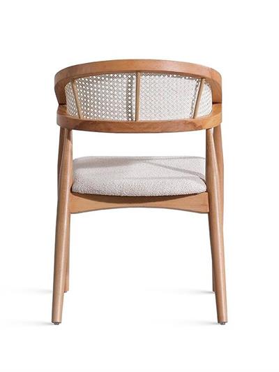 Venessa Ahşap Naturel Oval Masa Takımı 160x90 Cm - 6 Adet Doğal Hazerenlı Sandalye Rustik Şık Tasarım