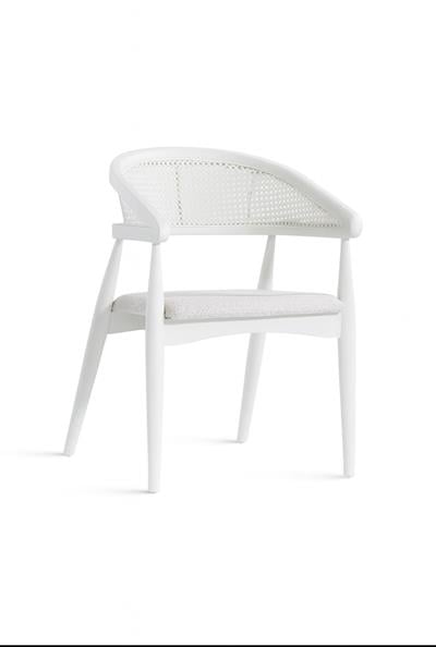 Asos Doğal Ahşap Beyaz Renk Masa Takımı 100x100 Cm - 4 Adet Beyaz Hazeranlı Sandalye Bohem & İskandinav Şık Tasarım  