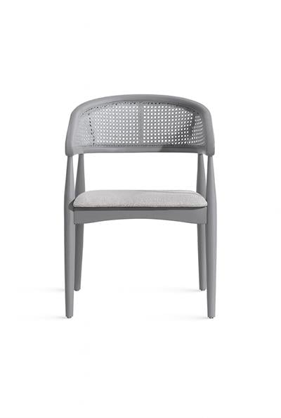 Asos Doğal Ahşap Masa Takımı Gri Renk 100x100 Cm - 4 Adet Sandalye Bohem & İskandinav Şık Tasarım