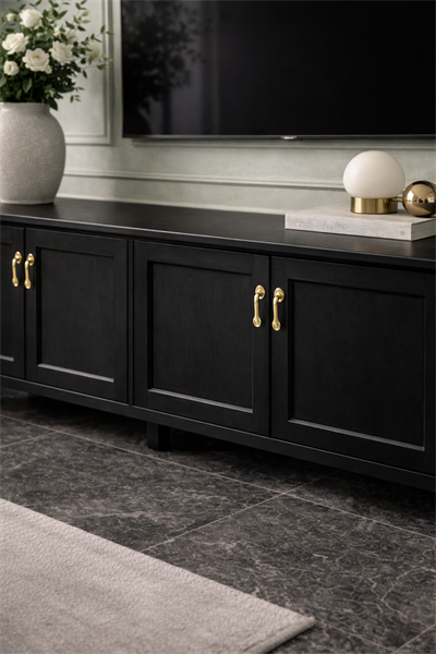 Atlas Serisi Ahşap TV Ünitesi – Geniş Depolamalı Salon TV Ünitesi – 200 × 45 × 95 cm