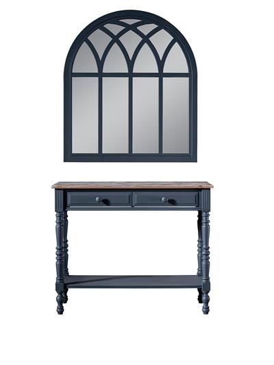 Barbery Doğal Ahşap Koyu Gri Renk Masif Dresuar 120x36 Cm - Modern & Şık Tasarım