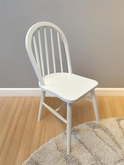 Begonvil Çizilmez Naturel Meşe Tabla Beyaz Ayak Dikdörtgen Açılır Masa Takımı 70x127 cm - 4 Ad Beyaz Sandalyeli Şık Tasarım