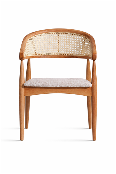 Belen Natural Ahşap Hazeranlı Kayın Sandalye Detaylı İşçilik Modern Şık Tasarım