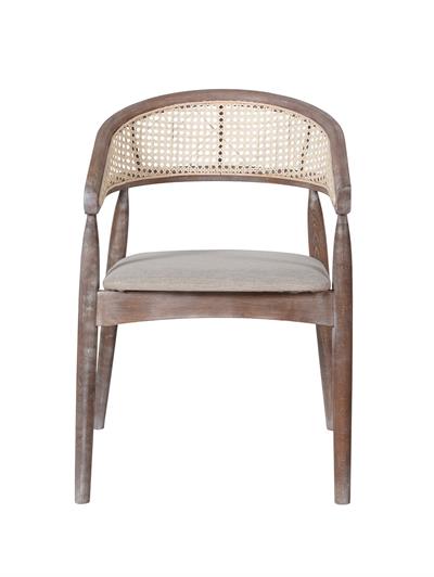 Belen Doğal Kayın Ahşap Krem Hazeranlı Masif Eskitme Sandalye Detaylı İşçilik Modern Şık Tasarım