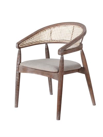 Belen Doğal Kayın Ahşap Krem Hazeranlı Masif Eskitme Sandalye Detaylı İşçilik Modern Şık Tasarım