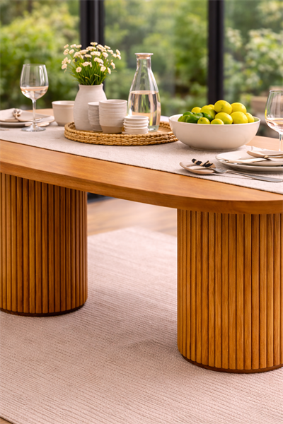 Bohannon Ahşap Yemek Masası – Modern Salon ve Mutfak Masası | 160x90 | 2026