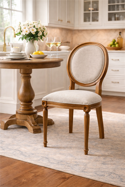 Braga Doğal Ahşap Kayın Ceviz Renk Sandalye Detaylı İşçilik Modern Şık Tasarım