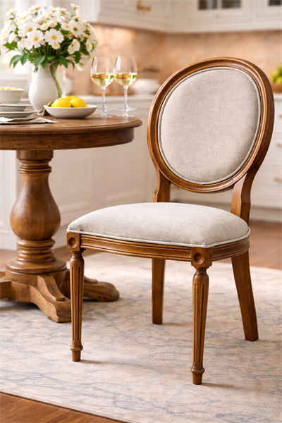 Braga Doğal Ahşap Kayın Ceviz Renk Sandalye Detaylı İşçilik Modern Şık Tasarım