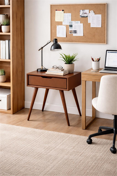 Çekmeceli Yüksek Ayaklı Komodin 50x65 cm – Modern Yatak Odası Komodini