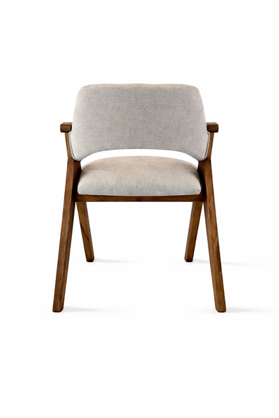 Ciclamino Doğal Ahşap Döşemeli Ceviz Kolçaklı Sandalye El İşçiliği Bohem İskandinav Tasarım