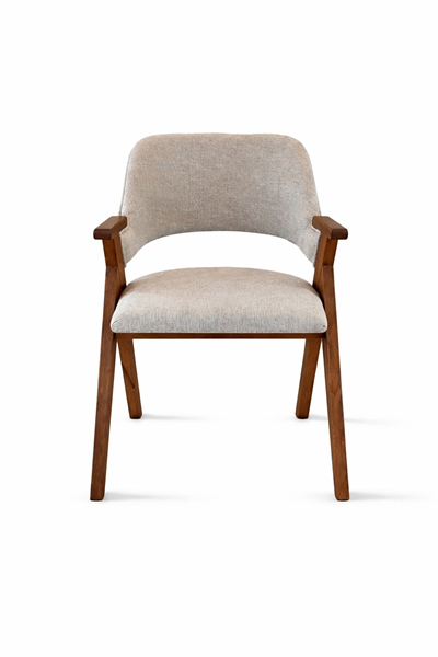 Ciclamino Doğal Ahşap Döşemeli Ceviz Kolçaklı Sandalye El İşçiliği Bohem İskandinav Tasarım