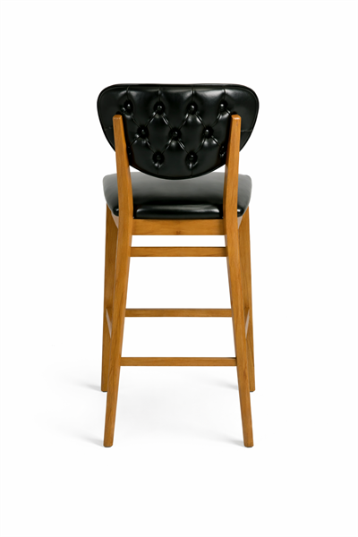 Dafne Doğal Ahşap  Döşemeli Ceviz Rustik Bar  Sandalye El İşçiliği Klasik Tarz