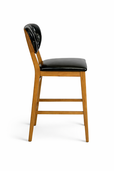 Dafne Doğal Ahşap  Döşemeli Ceviz Rustik Bar  Sandalye El İşçiliği Klasik Tarz