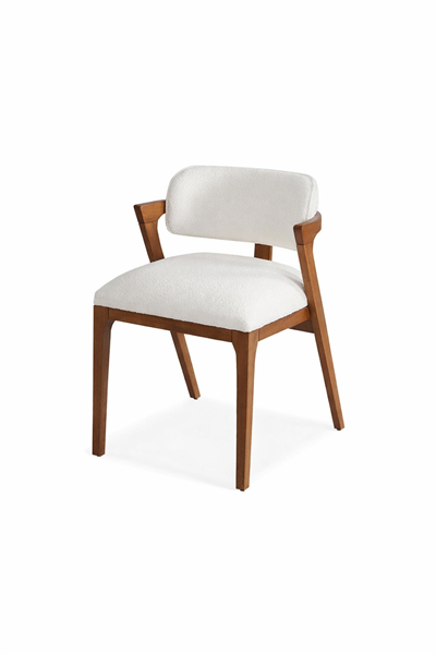 Edera Doğal Ahşap Döşemeli Ceviz Sandalye El İşçiliği Bohem İskandinav Tasarım