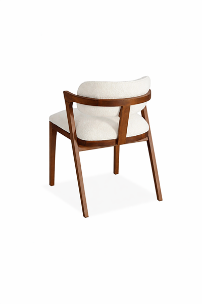 Edera Doğal Ahşap Döşemeli Ceviz Sandalye El İşçiliği Bohem İskandinav Tasarım