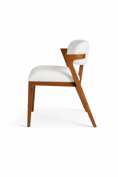 Edera Doğal Ahşap Döşemeli Ceviz Sandalye El İşçiliği Bohem İskandinav Tasarım