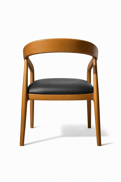 Elvis Doğal Ahşap Döşemeli Ceviz Kolçaklı Sandalye El İşçiliği Bohem İskandinav Tasarım