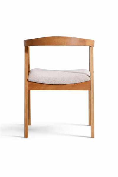 Falez Natural Kayın Ahşap Kolçaklı Sandalye Detaylı İşçilik Modern Şık Tasarım