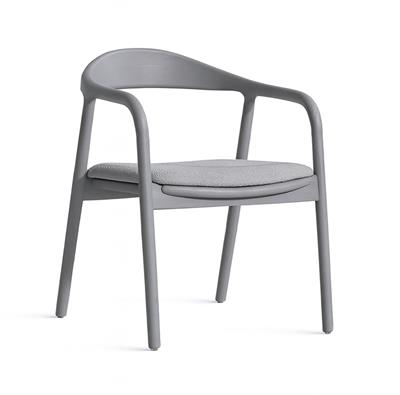 Florya Doğal Ahşap Masa Takımı Gri Renk 100x100 Cm - 4 Adet Sandalye Bohem & İskandinav Şık Tasarım