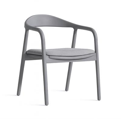 Florya Doğal Ahşap Masa Takımı Gri Renk  - 4 Adet Sandalye Bohem & İskandinav Şık Tasarım