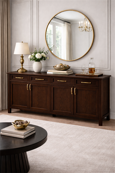 Forma Kapaklı Ahşap Konsol – Çekmeceli Geniş Salon ve Antre Konsolu – 200 × 45 × 85 cm